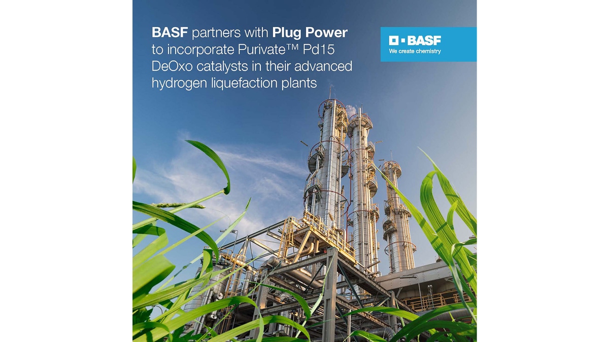 BASF and Plug Power Collaborate to Enhance Hydrogen Liquefaction Plants