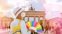 LGBT Berlin rainbow gay pride diversity Brandenburg Gate