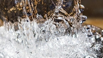 Close up shot of liquid splashing