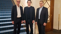From left to right: Dr. Robert Heger, Vice President Polymer Dispersions for Architectural Coatings & Construction EMEA at BASF; Philipp Junge, Chief Operating Officer of the OQEMA Group; and Joachim Burger, Head of Sales Additives EMEA at BASF, during the kick-off of the new distribution partnership in Ludwigshafen, Germany. From left to right: Dr. Robert Heger, Vice President Polymer Dispersions for Architectural Coatings & Construction EMEA at BASF; Philipp Junge, Chief Operating Officer of the OQEMA Group; and Joachim Burger, Head of Sales Additives EMEA at BASF, during the kick-off of the new distribution partnership in Ludwigshafen, Germany.
