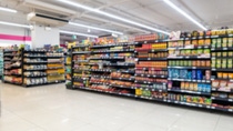 Abstract blurred in supermarket  and commodity product on shelf. Abstract blurred in supermarket  and commodity product on shelf.