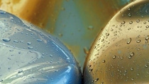 two models with waterborne basecoat and water drops two models with waterborne basecoat and water drops