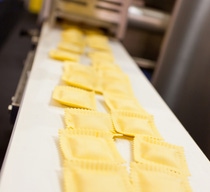 COLOGNE, GERMANY - MARCH 27 : New RS120G ravioli machine on display at the Goetz booth at the ANUGA FoodTec industry trade show in Cologne, Germany on March 27, 2012.; Shutterstock ID 99203270