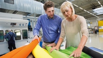 Manuel Einhaus (links), Geschäftsführer EM.tec Design GmbH), und Heidrun Goth (rechts), Director Marketing & Sales) kontrollieren das fertige valure® Produkt in unterschiedlichen Farben.
Valure® ist eine Umkehrbeschichtungstechnologie, die als Struktur- und Designgeber in der Produktion eingesetzt wird. Es gilt als advanced Material, welches schweres Leder ersetzt und zu 100% atmungsaktiv ist.
Abdruck honorarfrei. Copyright by BASF.
Manuel Einhaus (left), CEO EM.tec Design GmbH, and Heidrun Goth (right), Director Marketing & Sales, are checking the finished valure® product in different colors.
Valure® is a transfer coating technology which is giving the structure/design to the product. It is considered as an advanced material, which replaces heavy leather and is 100% breathable.
Print free of charge. Copyright by BASF.,Manuel Einhaus (links), Geschäftsführer EM.tec Design GmbH), und Heidrun Goth (rechts), Director Marketing & Sales) kontrollieren das fertige valure® Produkt in unterschiedlichen Farben.
Valure® ist eine Umkehrbeschichtungstechnologie, die als Struktur- und Designgeber in der Produktion eingesetzt wird. Es gilt als advanced Material, welches schweres Leder ersetzt und zu 100% atmungsaktiv ist.
Abdruck honorarfrei. Copyright by BASF.
Manuel Einhaus (left), CEO EM.tec Design GmbH, and Heidrun Goth (right), Director Marketing & Sales, are checking the finished valure® product in different colors.
Valure® is a transfer coating technology which is giving the structure/design to the product. It is considered as an advanced material, which replaces heavy leather and is 100% breathable.
Print free of charge. Copyright by BASF. Manuel Einhaus (links), Geschäftsführer EM.tec Design GmbH), und Heidrun Goth (rechts), Director Marketing & Sales) kontrollieren das fertige valure® Produkt in unterschiedlichen Farben.
Valure® ist eine Umkehrbeschichtungstechnologie, die als Struktur- und Designgeber in der Produktion eingesetzt wird. Es gilt als advanced Material, welches schweres Leder ersetzt und zu 100% atmungsaktiv ist.
Abdruck honorarfrei. Copyright by BASF.
Manuel Einhaus (left), CEO EM.tec Design GmbH, and Heidrun Goth (right), Director Marketing & Sales, are checking the finished valure® product in different colors.
Valure® is a transfer coating technology which is giving the structure/design to the product. It is considered as an advanced material, which replaces heavy leather and is 100% breathable.
Print free of charge. Copyright by BASF.,Manuel Einhaus (links), Geschäftsführer EM.tec Design GmbH), und Heidrun Goth (rechts), Director Marketing & Sales) kontrollieren das fertige valure® Produkt in unterschiedlichen Farben.
Valure® ist eine Umkehrbeschichtungstechnologie, die als Struktur- und Designgeber in der Produktion eingesetzt wird. Es gilt als advanced Material, welches schweres Leder ersetzt und zu 100% atmungsaktiv ist.
Abdruck honorarfrei. Copyright by BASF.
Manuel Einhaus (left), CEO EM.tec Design GmbH, and Heidrun Goth (right), Director Marketing & Sales, are checking the finished valure® product in different colors.
Valure® is a transfer coating technology which is giving the structure/design to the product. It is considered as an advanced material, which replaces heavy leather and is 100% breathable.
Print free of charge. Copyright by BASF.