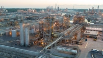 Arial view of chemical plant