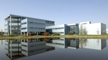 A group of buildings seen from across a waterfront at the BASF site in Heerenveen. A group of buildings seen from across a waterfront at the BASF site in Heerenveen.