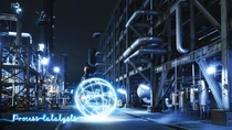 Oil Refinery, Chemical & Petrochemical plant abstract at night. Oil Refinery, Chemical & Petrochemical plant abstract at night.