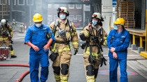 The BASF Ludwigshafen plant fire brigade guarantees the safety of employees during an emergency. The BASF Ludwigshafen plant fire brigade guarantees the safety of employees during an emergency.