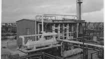 In 1931 BASF filed the patent for the manufacturing of Polyisobutene, which was sold under the product name Oppanol. The picture shows the cooling unit of the Oppanol plant at Ludwigshafen site in 1952.
Photo: BASF