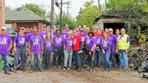 Team BASF after successfully clearing alleyways behind 60 Detroit homes.