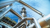 underview of refinery and silver pipes underview of refinery and silver pipes