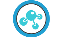 blue atom icon 