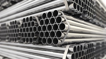 Metal pipes. Steel industry background. Three-dimensional image, Metal pipes. Steel industry background. Three-dimensional image,