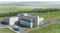 A computer-generated image of BASF’s planned prototype battery recycling plant being built at Schwarzheide showing solar panels and wind turbines alongside a large white factory building. It will be a major step towards closing the EV sustainability loop. A computer-generated image of BASF’s planned prototype battery recycling plant being built at Schwarzheide showing solar panels and wind turbines alongside a large white factory building. It will be a major step towards closing the EV sustainability loop.