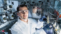 Climate protection is a central component of the BASF strategy. For many years, the company has been continuously reducing its CO2 emissions. For further significant reduction innovative processes, such as the synthesis gas direct conversion for the synthesis of olefins, our research is developing. Olefins are intermediate substances, for the production of cleaning materials, aroma chemicals or superabsorbents. New process technologies and catalysts can reduce the carbon footprint of olefin production by up to 50 percent.Chemical laboratory technician Oliver Secosan controls the new plant for synthesis gas direct conversion.   Climate protection is a central component of the BASF strategy. For many years, the company has been continuously reducing its CO2 emissions. For further significant reduction innovative processes, such as the synthesis gas direct conversion for the synthesis of olefins, our research is developing. Olefins are intermediate substances, for the production of cleaning materials, aroma chemicals or superabsorbents. New process technologies and catalysts can reduce the carbon footprint of olefin production by up to 50 percent.Chemical laboratory technician Oliver Secosan controls the new plant for synthesis gas direct conversion.