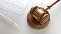 "Laboratory Equipment on reflective surface with gavel, CLICK TO SEE MORE!" "Laboratory Equipment on reflective surface with gavel, CLICK TO SEE MORE!"