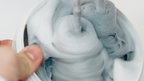 Clay-based insulation Cavipor being mixed.  