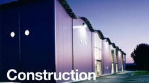 Modern building exterior at dusk Modern building exterior at dusk