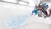 Color application with spray head Color application with spray head