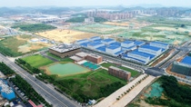 Aerial view of Da Chang Sha site under construction. Aerial view of Da Chang Sha site under construction.