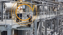 group of male engineers working in the production factory group of male engineers working in the production factory