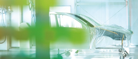 Car body in the Refinish Competence Center in Münster 