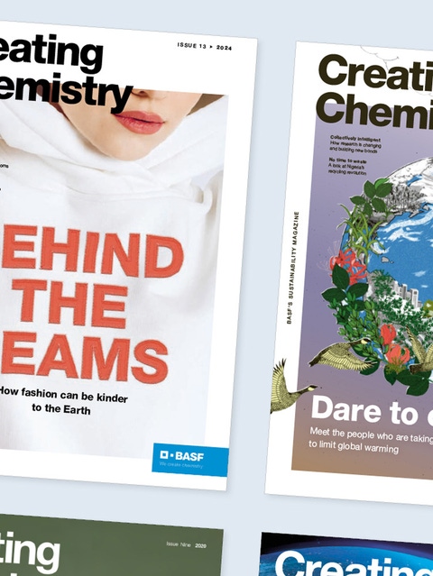 Collage aus Creating Chemistry Magazin Covern Collage aus Creating Chemistry Magazin Covern
