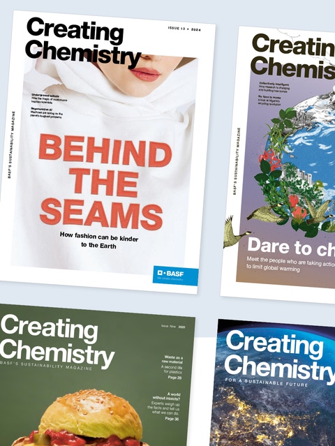 Collage aus Creating Chemistry Magazin Covern Collage aus Creating Chemistry Magazin Covern