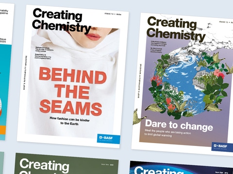 Collage aus Creating Chemistry Magazin Covern