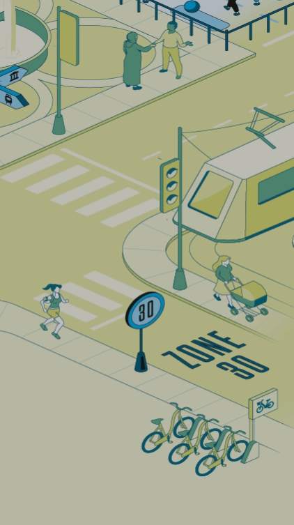 Infografik illustriert Vorzüge lebenswerter Stadt. Infografik illustriert Vorzüge lebenswerter Stadt.