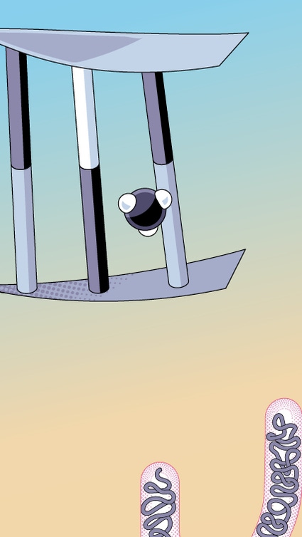  Illustration von Chromosom, Doppelhelix und menschlichem Körper