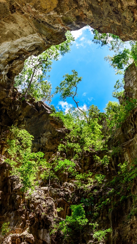 a famous cave in Kanchanaburi province, thailand; Shutterstock ID 458520082; purchase_order: -; job: -; client: -; other: -