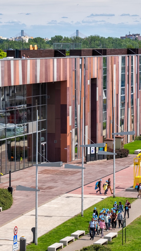 Warsaw, Poland - May 30, 2019: Copernicus Science Centre (Polish: Centrum Nauki Kopernik), top tourist attraction and city landmark