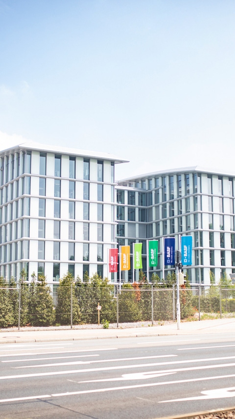 Das neue Büro- und Konferenzgebäude D 105 befindet sich im Südteil des Verbundstandorts Ludwigshafen. Der Neubau bietet auf sieben Stockwerken Platz für 1.300 Mitarbeiter. Im Gebäude befindet sich ein Konferenzzentrum mit modernster Veranstaltungstechnik. Beim Bau des Konferenzgebäudes kamen eine Vielzahl an innovativen BASF-Materialien zum Einsatz.