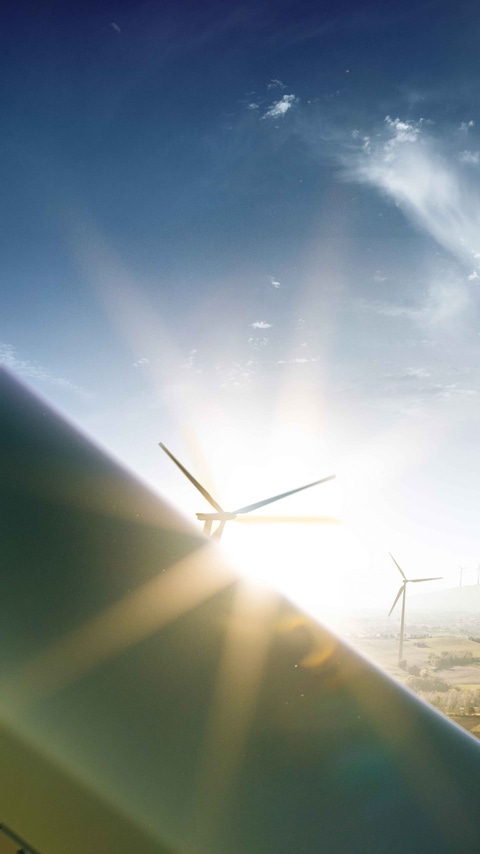 A person and a sustainable wind turbine with lubricant components