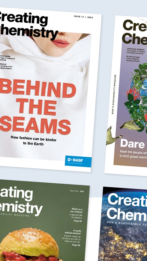 Collage aus Creating Chemistry Magazin Covern