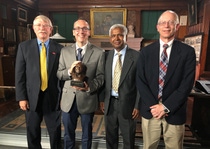 The Research and Development Council of New Jersey has awarded a team of BASF inventors (from left: Kenneth E. Voss, Fabien A. Rioult, M. Shahjahan Kazi, and Stanley A. Roth) with the prestigious 2018 Thomas Alva Edison Patent Award for outstanding environmental contributions.