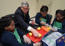 EBR Schools Superintendent Warren Drake creates chemistry alongside LaSalle Elementary School students in BASF Kid's Lab Energy Loves Produce. EBR Schools Superintendent Warren Drake creates chemistry alongside LaSalle Elementary School students in BASF Kid's Lab Energy Loves Produce.