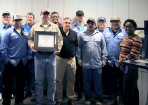 Employees of BASF’s Polyalcohols production unit in Freeport site, accept the Responsible Care® Facility Safety Award from the American Chemistry Council (ACC).