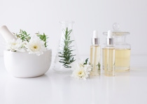 cosmetic nature skincare and essential oil aromatherapy .organic natural science beauty product .herbal alternative medicine . mock up.