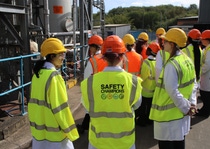 Students taking part in BASF's ScienceXperience programme tour the Bradford site, gaining first-hand insight into industrial operations and the role of science and engineering in manufacturing.