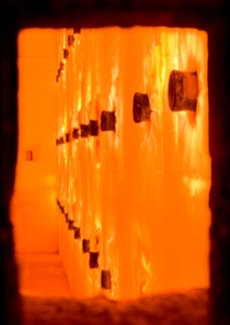 Temperatures of about 850 degrees Celsius are reached in steam cracker furnaces. Temperatures of about 850 degrees Celsius are reached in steam cracker furnaces.
