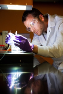 Kevin McPeak, Ph.D., associate professor at LSU, is the first researcher in residence selected for the BASF Sustainable Living Lab.