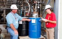 Zane Warr, ASCC intern, works with Willie Dyson, Supervisor, Light Stabilizers Production Unit, on the proper way to label hazardous waste storage containers.
BASF Summer Interns Program! MCINTOSH, AL
All Rights Reserved,BASF Summer Interns Program!
http://courtlandrichards.zenfolio.com/
Copyright © 2016 Courtland William Richards
All Rights Reserved