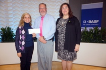 Pictured from left to right, Mrs. Evelyn Lees, 7th and 8th Grade Science Teacher, Lincoln Middle School; Mr. Robert Zika, Principal, Lincoln Middle School; Molly Borst, Manager of Science Education, North America, for BASF.