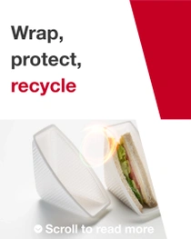 A packaged sandwich A packaged sandwich