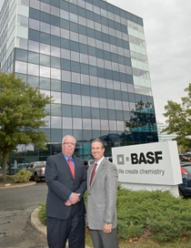 BASF’s Catalysts division President Kenneth Lane (right) and Woodbridge, NJ, Mayor John McCormac visit the Catalysts business’ new global headquarters facility in Iselin, where relocation activities will begin in December 2015. BASF’s Catalysts division President Kenneth Lane (right) and Woodbridge, NJ, Mayor John McCormac visit the Catalysts business’ new global headquarters facility in Iselin, where relocation activities will begin in December 2015.