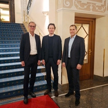 From left to right: Dr. Robert Heger, Vice President Polymer Dispersions for Architectural Coatings & Construction EMEA at BASF; Philipp Junge, Chief Operating Officer of the OQEMA Group; and Joachim Burger, Head of Sales Additives EMEA at BASF, during the kick-off of the new distribution partnership in Ludwigshafen, Germany.