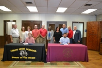 BASF awarded Donovan Smith, pictured at the left table, and William Phillips, pictured at the right table, each a $10,000 scholarship for their studies in chemical process technology at Coastal Alabama Community College. Not pictured: Jaylon Busby will receive $5,000 from BASF to complete his second year of studies in chemical process technology at Coastal Alabama Community College. BASF awarded Donovan Smith, pictured at the left table, and William Phillips, pictured at the right table, each a $10,000 scholarship for their studies in chemical process technology at Coastal Alabama Community College. Not pictured: Jaylon Busby will receive $5,000 from BASF to complete his second year of studies in chemical process technology at Coastal Alabama Community College.