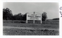 Old photo of entrance sign